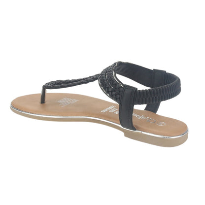 Sandalia Chalada Mujer Call-25 Negro Plana Sandalias Chalada