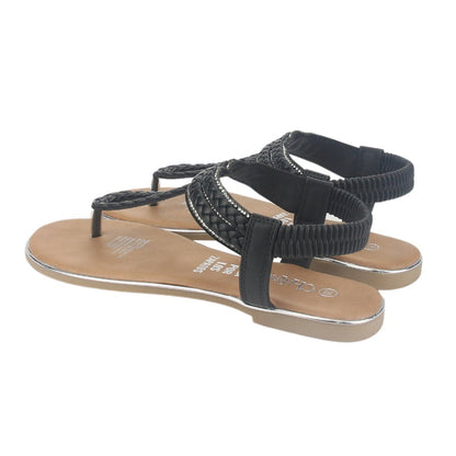 Sandalia Chalada Mujer Call-25 Negro Plana Sandalias Chalada