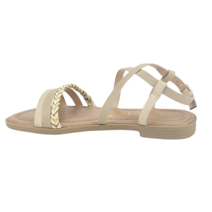 Sandalia Chalada Mujer Call-26 Beige Plana Sandalias Planas Chalada