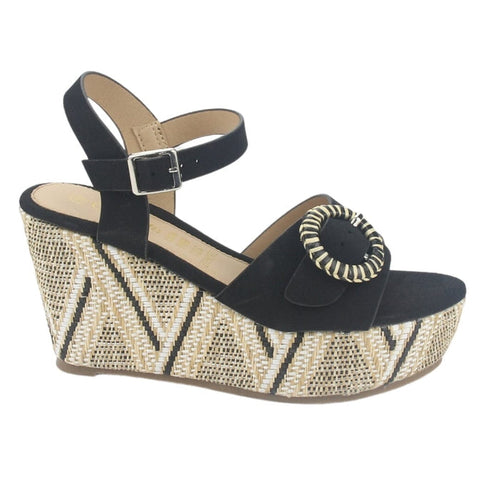 Sandalia Chalada Mujer Como-50 Negro Plataforma Sandalias Chalada