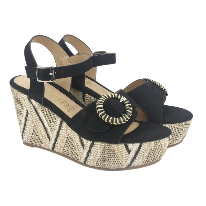 Sandalia Chalada Mujer Como-50 Negro Plataforma Sandalias Chalada