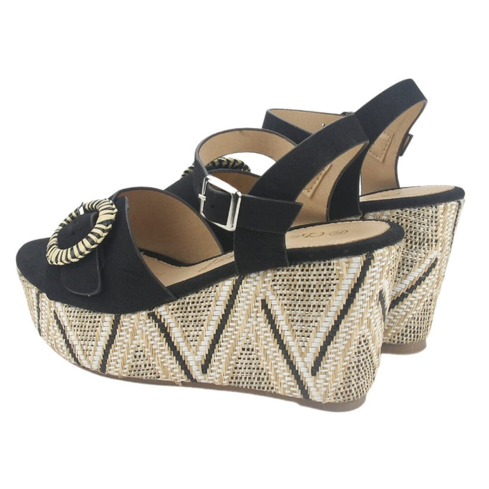 Sandalia Chalada Mujer Como-50 Negro Plataforma Sandalias Chalada