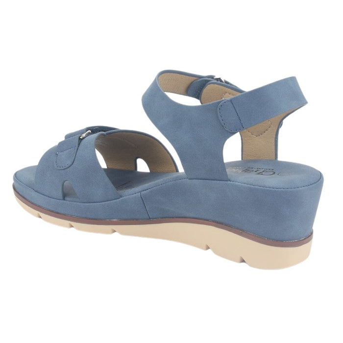 Sandalia Chalada Mujer Flick-1 Azul Plataforma Sandalias Chalada