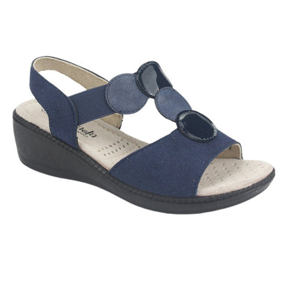 Sandalia Chalada Mujer Lupe-82 Azul Casual Sandalias Chalada