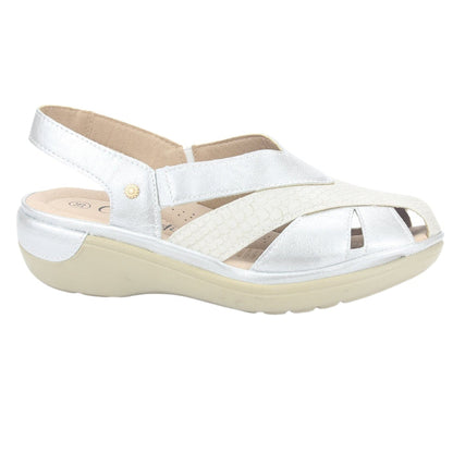 Sandalia Chalada Mujer Mestico-1 Plateado Casual Sandalias Chalada