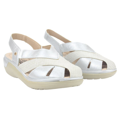 Sandalia Chalada Mujer Mestico-1 Plateado Casual Sandalias Chalada