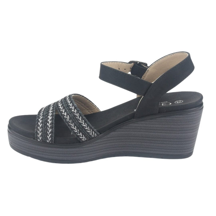 Sandalia Chalada Mujer Pady-2 Negro Plataforma Sandalias Chalada