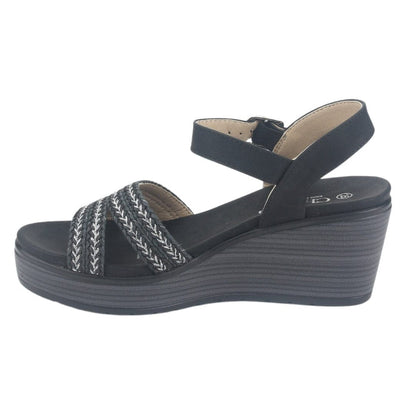 Sandalia Chalada Mujer Pady-2 Negro Plataforma Sandalias Chalada