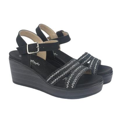Sandalia Chalada Mujer Pady-2 Negro Plataforma Sandalias Chalada