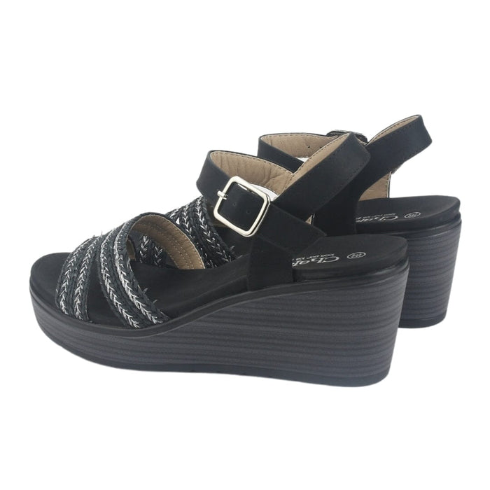 Sandalia Chalada Mujer Pady-2 Negro Plataforma Sandalias Chalada