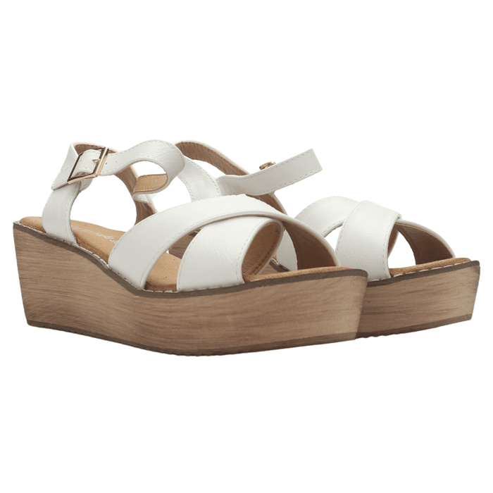 Sandalia Chalada Mujer Tala-1 Blanco Plataforma Sandalias Chalada