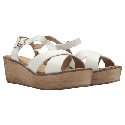 Sandalia Chalada Mujer Tala-1 Blanco Plataforma Sandalias Chalada