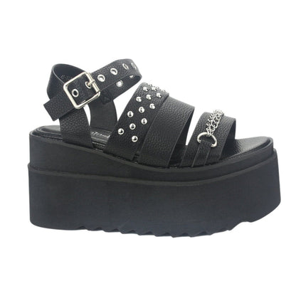 Sandalia Chalada Mujer Vex-5 Negro Plataforma Sandalias Chalada