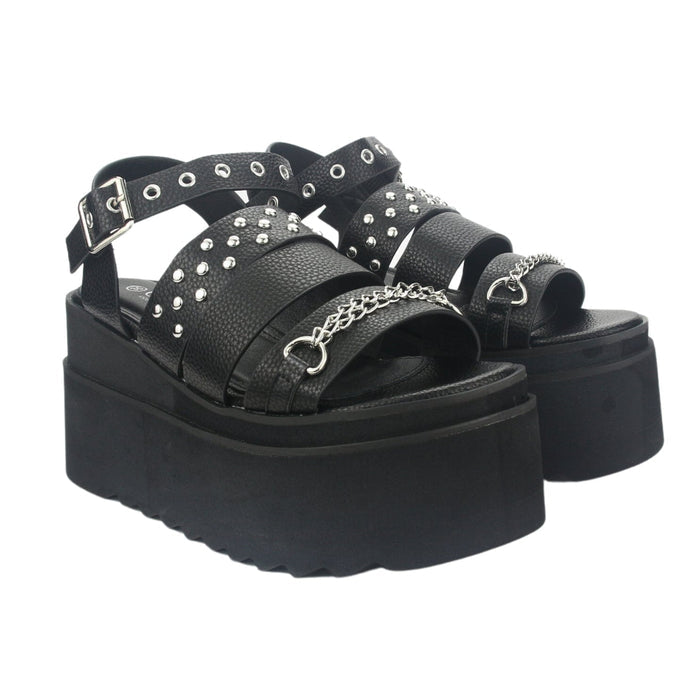 Sandalia Chalada Mujer Vex-5 Negro Plataforma Sandalias Chalada