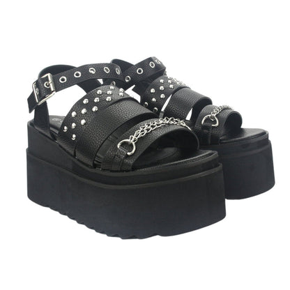 Sandalia Chalada Mujer Vex-5 Negro Plataforma Sandalias Chalada