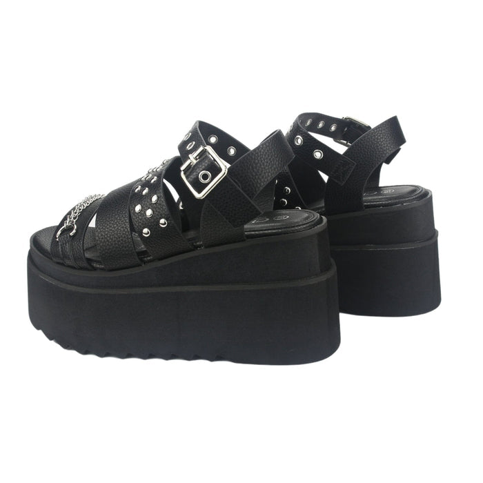 Sandalia Chalada Mujer Vex-5 Negro Plataforma Sandalias Chalada