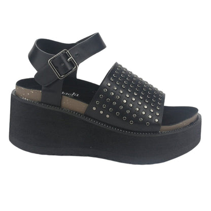 Sandalia Chalada Mujer Viru-29 Negro Plataforma Sandalias Chalada