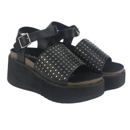 Sandalia Chalada Mujer Viru-29 Negro Plataforma Sandalias Chalada