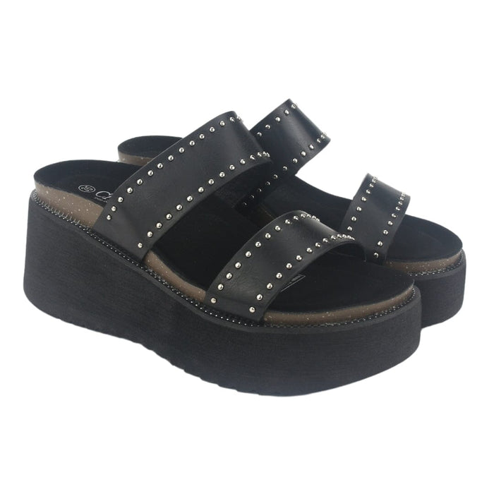 Sandalia Chalada Mujer Viru-30 Negro Plataforma Sandalias Chalada