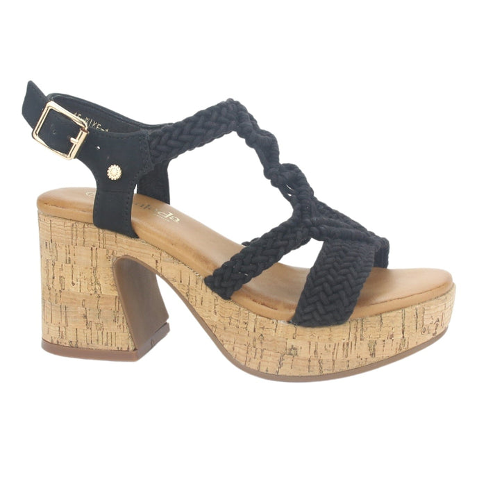 Sandalia Chalada Mujer Wike-1 Negro Plataforma Sandalias Chalada