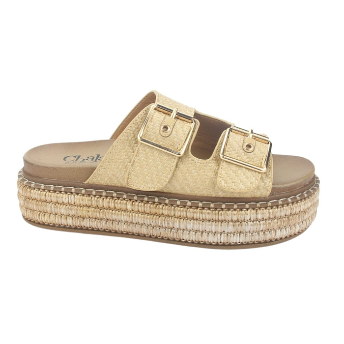 Sandalia Chalada Mujer Yukon-15 Beige Plataforma Poki Sandalias Chalada