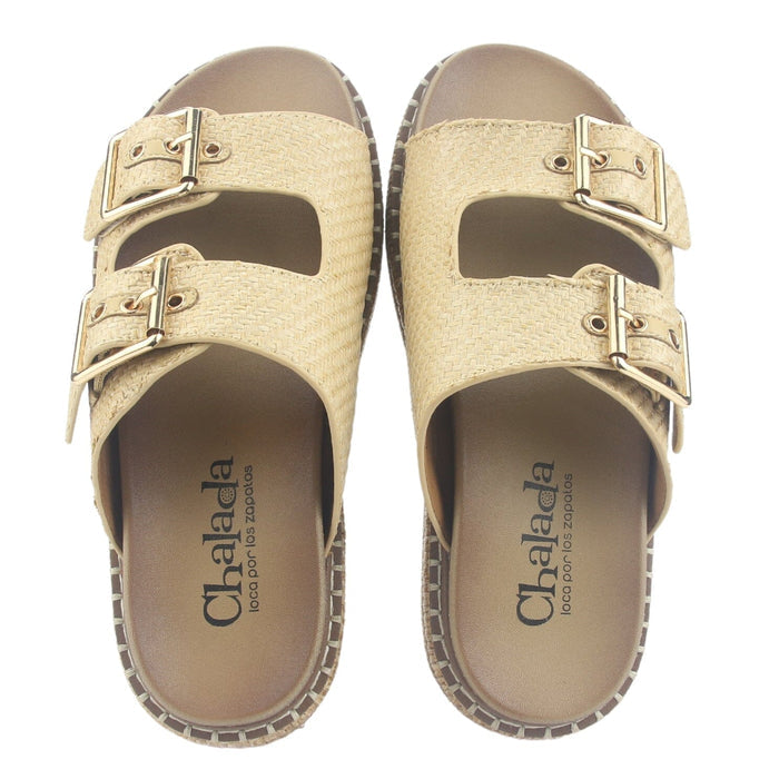 Sandalia Chalada Mujer Yukon-15 Beige Plataforma Poki Sandalias Chalada