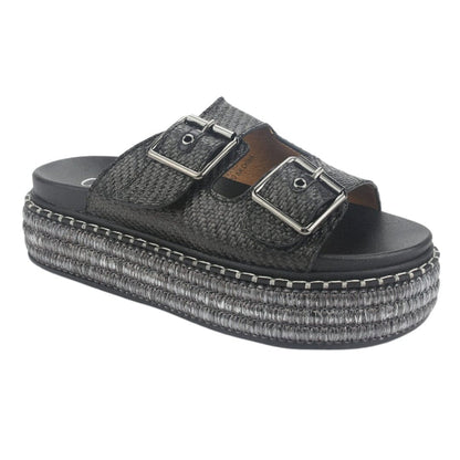 Sandalia Chalada Mujer Yukon-15 Negro Plataforma Poki Sandalias Chalada