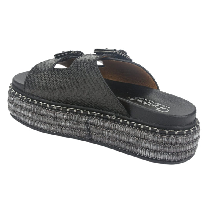 Sandalia Chalada Mujer Yukon-15 Negro Plataforma Poki Sandalias Chalada