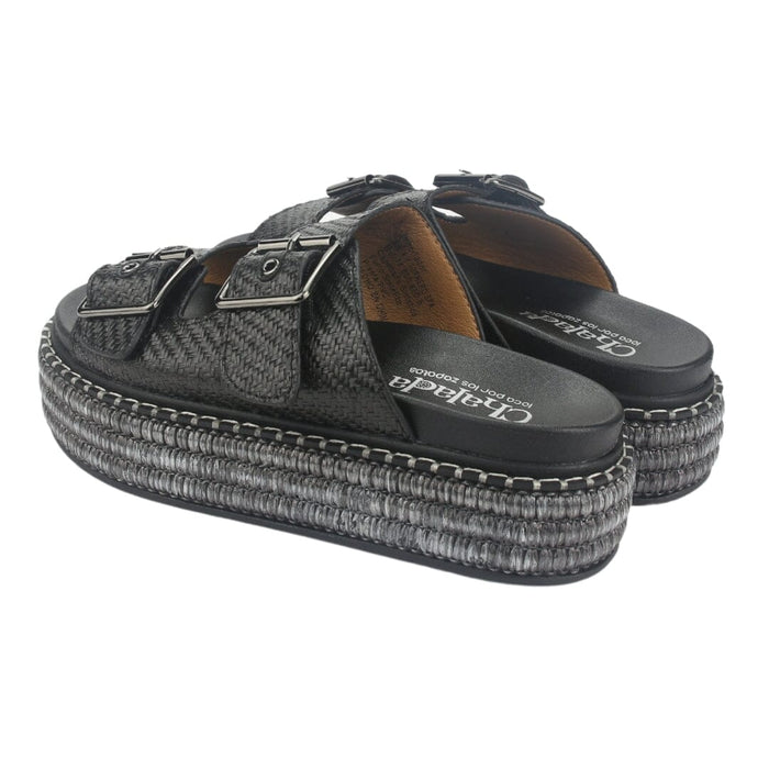 Sandalia Chalada Mujer Yukon-15 Negro Plataforma Poki Sandalias Chalada