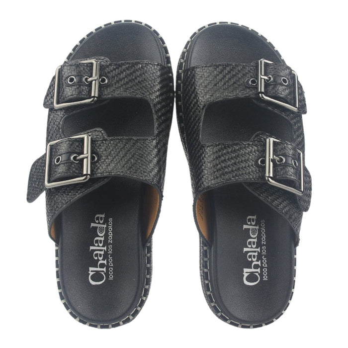 Sandalia Chalada Mujer Yukon-15 Negro Plataforma Poki Sandalias Chalada
