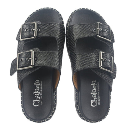 Sandalia Chalada Mujer Yukon-15 Negro Plataforma Poki Sandalias Chalada