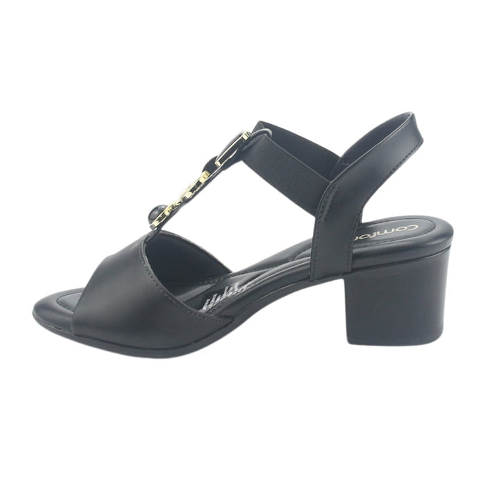Sandalia Comfortflex Mujer 2457402 Negro Casual Sandalias Comfortflex