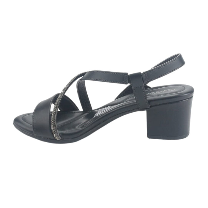 Sandalia Comfortflex Mujer 2457404 Negro Casual Sandalias Comfortflex