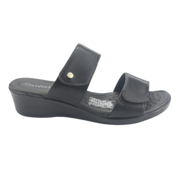 Sandalia Comfortflex Mujer 2472402 Negro Casual Sandalias Comfortflex