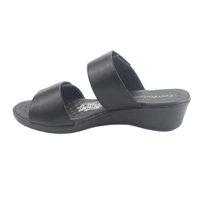 Sandalia Comfortflex Mujer 2472402 Negro Casual Sandalias Comfortflex