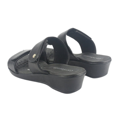 Sandalia Comfortflex Mujer 2472402 Negro Casual Sandalias Comfortflex