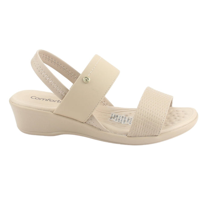 Sandalia Comfortflex Mujer 2472403 Beige Casual Sandalias Comfortflex