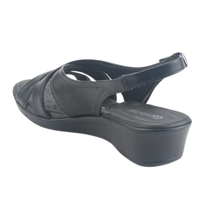 Sandalia Comfortflex Mujer 2472405 Negro Casual Sandalias Comfortflex