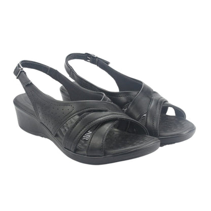 Sandalia Comfortflex Mujer 2472405 Negro Casual Sandalias Comfortflex