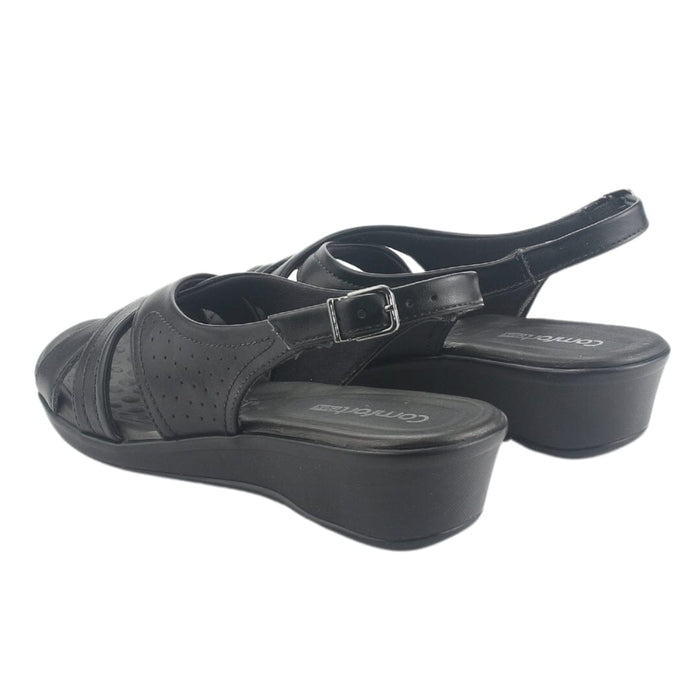 Sandalia Comfortflex Mujer 2472405 Negro Casual Sandalias Comfortflex