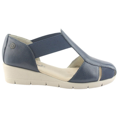 Sandalia de Cuero Chalada Mujer Calafate-3 Azul Casual Sandalias Chalada