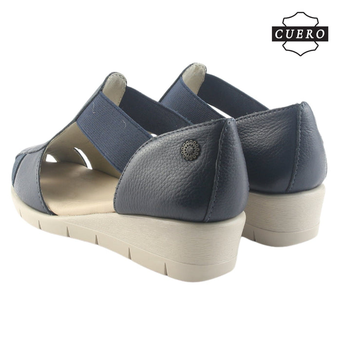 Sandalia de Cuero Chalada Mujer Calafate-3 Azul Casual Sandalias Chalada
