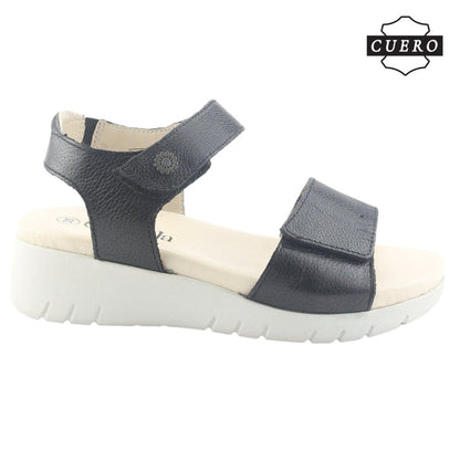 Sandalia de Cuero Chalada Mujer Raisa-2 Negro Casual Sandalias Chalada