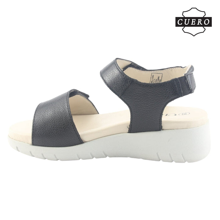 Sandalia de Cuero Chalada Mujer Raisa-2 Negro Casual Sandalias Chalada