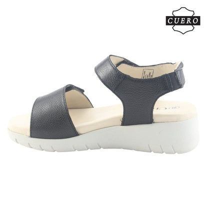 Sandalia de Cuero Chalada Mujer Raisa-2 Negro Casual Sandalias Chalada