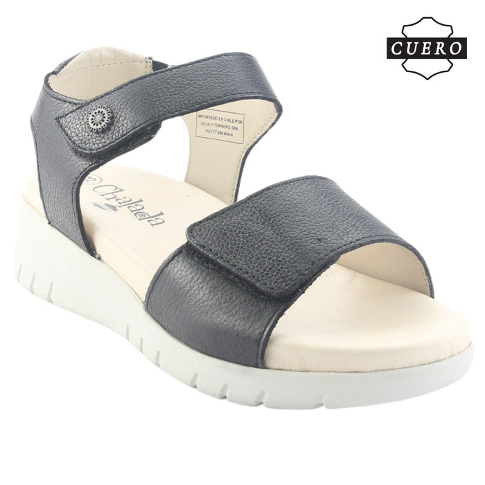 Sandalia de Cuero Chalada Mujer Raisa-2 Negro Casual Sandalias Chalada