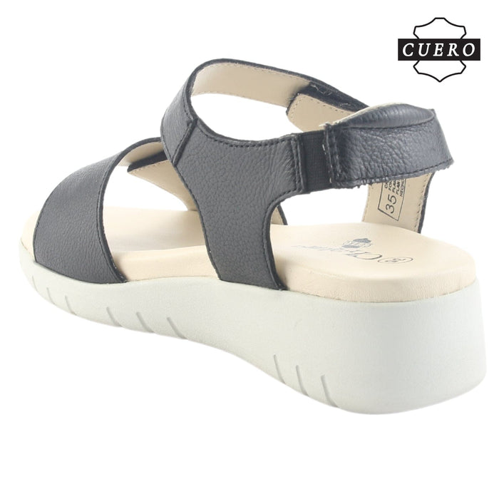 Sandalia de Cuero Chalada Mujer Raisa-2 Negro Casual Sandalias Chalada