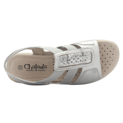 Sandalia Mujer Chalada Lupe-4 Plateado Casual Sandalias Chalada