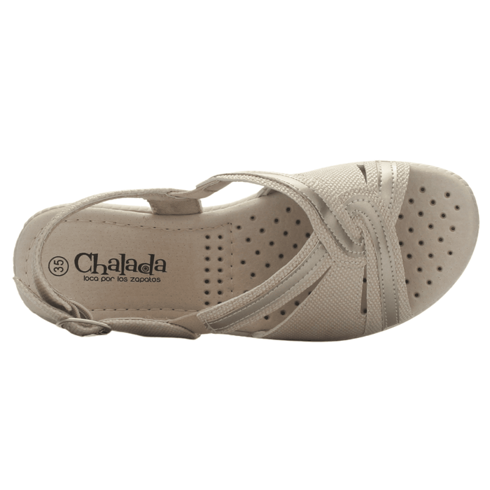Sandalia Mujer Chalada Lupe-87 Beige Casual Sandalias Chalada