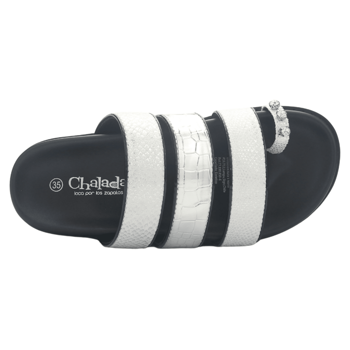 Sandalia Mujer Chalada Viru-21 Plateado Casual Sandalias Chalada